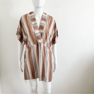 LSpace Teresa Striped Swim Cover Up Dress Size Small